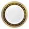 Smarty Had A Party 10.25" White with Black and Gold Royal Rim Plastic Dinner Plates (120 Plates), 120PK 970BG-CASE - alternate 4